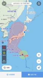 台風サンサンの行方